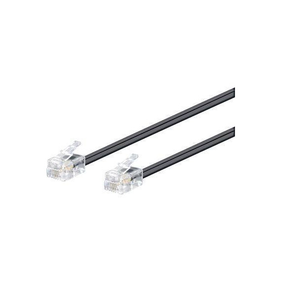 NIMO Cable Telefono Plano M/m Negro con Conectores RJ11 3 Mtrs WIR0116