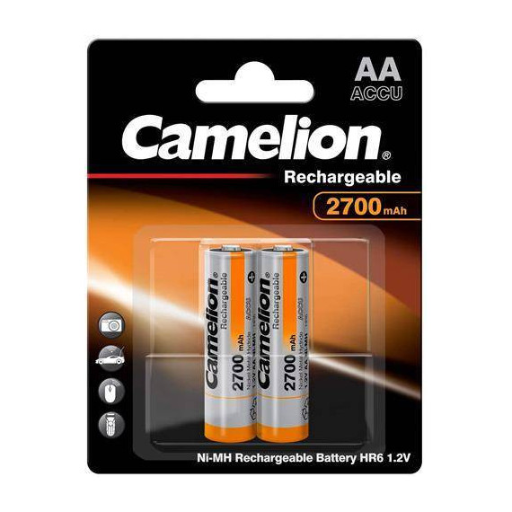 CAMELION Pack 2 Pilas Aa Recargable 2700MAH 1.2V BAT421