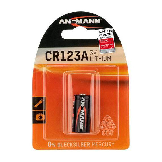 ANSMANN Pila CR123A Litio para Camara 3V
