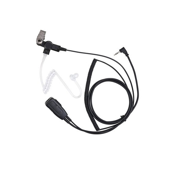KOMUNICA Micro Auricular Pwr-tub-k Cable Rizado Transparente Tubo Acustico para Kenwood