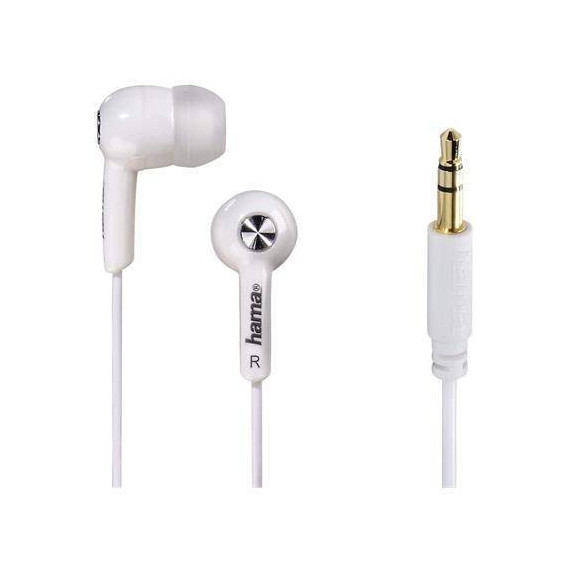 HAMA Auriculares Estereo Jack 3.5MM 1.2MTRS Blanco 184004