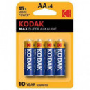 KODAK Pack 4 Pilas Aa Super Alcalinas
