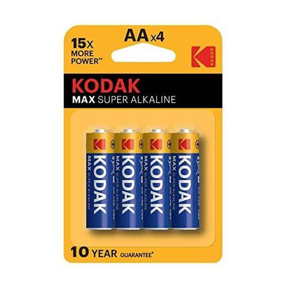 KODAK Pack 4 Pilas Aa Super Alcalinas
