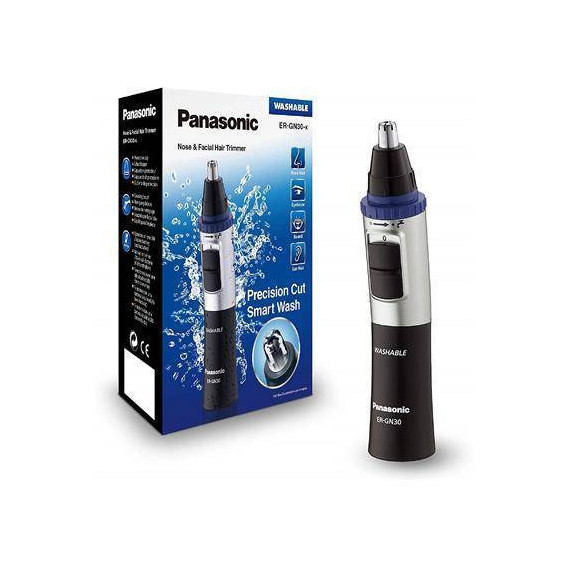 PANASONIC ER-GN30-K Corta Pelos para Nariz, Oido, Cejas y Barba. Lavable