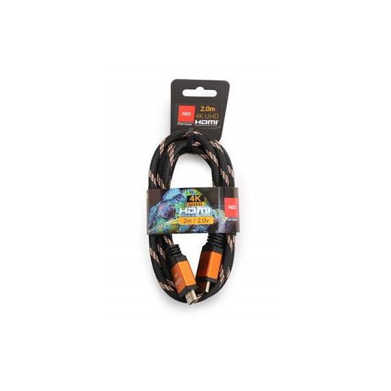 Opticum Cable HDMI 4K Uhd ,60HZ V 2.0V 18GBPS Uhd 2MTRS KAB0046, Reforzado  LALO