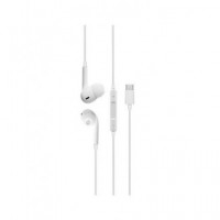 DCU Auricular Estereo Silicona con Microfono y Control Volumen Blanco Tipo C 34151010