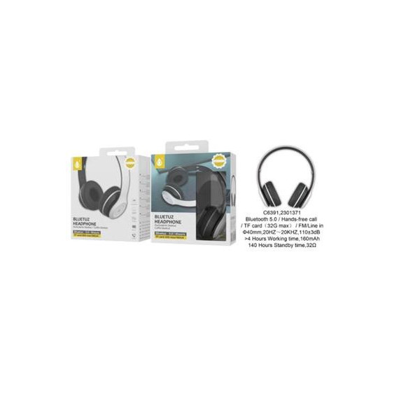 Oneplus Auricular Casco BLUETOOTH con Radio Fm, Aux Blanco C6391  ONE PLUS