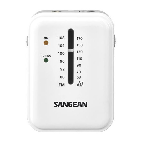 SANGEAN Radio Bolsillo SR-32 Pocket 320 Blanco Am/fm con Auriculares