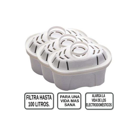 FERSAY Filtro  Agua Pack de 3 Adaptable para Brita, Jata