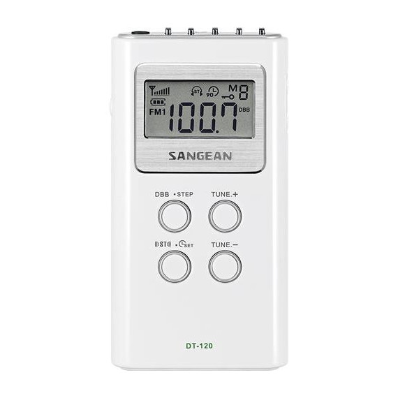 SANGEAN Radio Digital Am/fm DT-120 Blanco Funcion Sleep