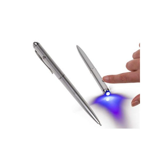 Boligrafo de Plastico Spy Pen con Luz Ultravioleta, Pilas de Boton  LALO