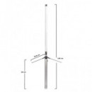 KOMUNICA Antena Base Fibra Vidrio X30-PWR Dual Banda 144-430MHZ 150W Conector N