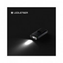 LED LENSER Llavero Linterna Recargable K4R.2 Gris 60 Lumenes, Resitente Al Agua, Sistema Sos