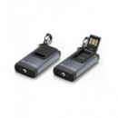 LED LENSER Llavero Linterna Recargable K4R.2 Gris 60 Lumenes, Resitente Al Agua, Sistema Sos