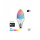 ELBAT Bombilla Led Vela Smart Wifi 5W ,rgb MULTICOLOR,C37, E14 470 Lumenes EB0353