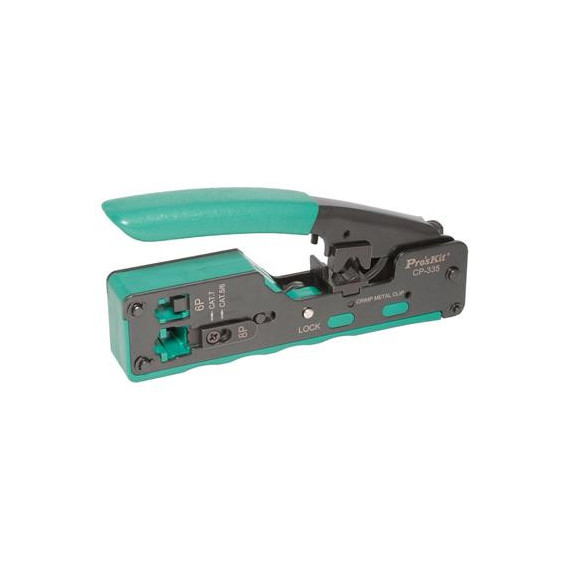 PROSKIT Crimpadora Modular para Cable RJ45 Cat 5/6/7, RJ12 y RJ11 CP-335 HRV335