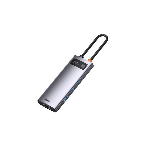 BASEUS Hub 6 en 1 Tipo C/m a 3XUSB 3.0, Hdmi, USB C Pd, RJ45 CAHUB-CW0G