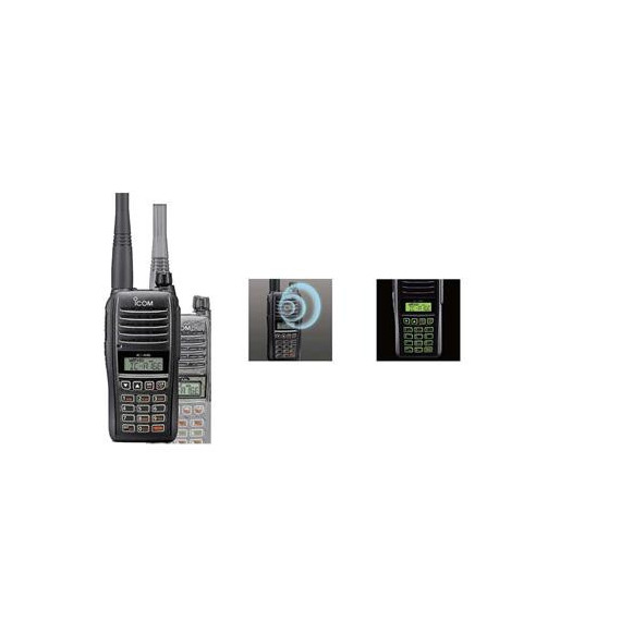 Emissora de mão VHF de banda aérea ICOM IC-A16E 6W IP67