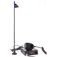 JOPIX Emisora Movil AP-7 CB/27 40 Canales 4W Kit con Antena de Regalo para Coche Magnetica