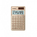 CASIO Calculadora Solar y Pila SL-1000SC-GD Dorada 10 Digitos
