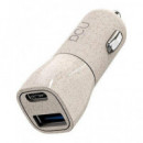 DCU Cargador de Coche USB Qc 3.0 18W + USB Tipo C 20W Eco Friendly 36100320