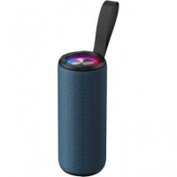 DCU Altavoz Portatil BLUETOOTH 5.0 Azul Resistente Agua con Cable Jack 3.5MM con Luces Led 34156310