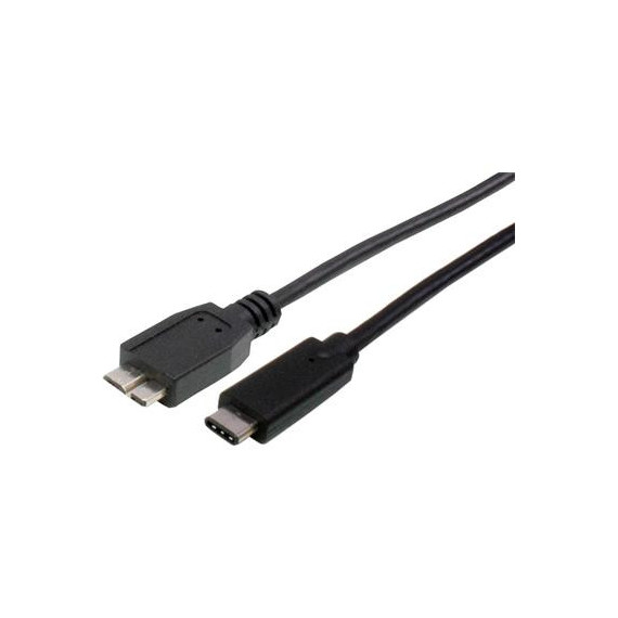 DCU Cable Tipo C 3.1 a Micro USB B 1MTR Negro Toma Ancha 391180