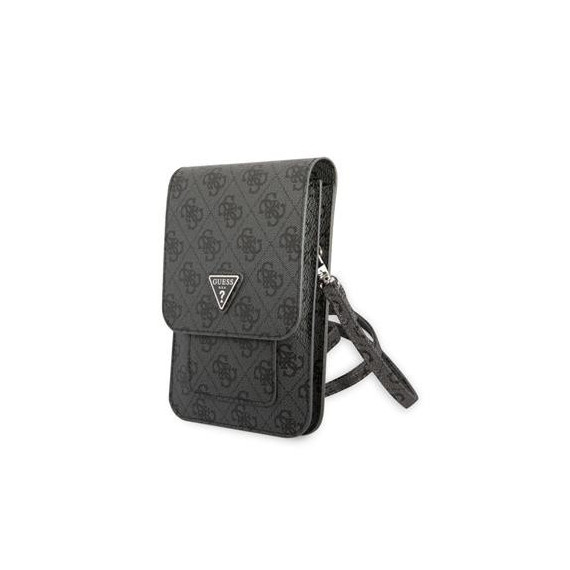 GUESS Bandolera para Movil con 4 Ranuras para Tarjetas Gris  con Logo Triangle GUWBP4TMGR
