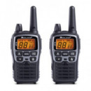 MIDLAND Pareja Wakies  PMR446/LPD XT70 12KM/16 Canales con Pinganillos Negro/plata