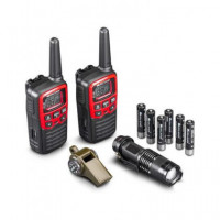 MIDLAND Kit Emergencia E+ready EK30 con 2 Walkies XT30/6 Pilas Aa Recargables/linterna/silbato con B