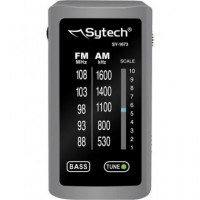 SYTECH Radio Portatil de Bolsillo Am/fm Plata SY1673