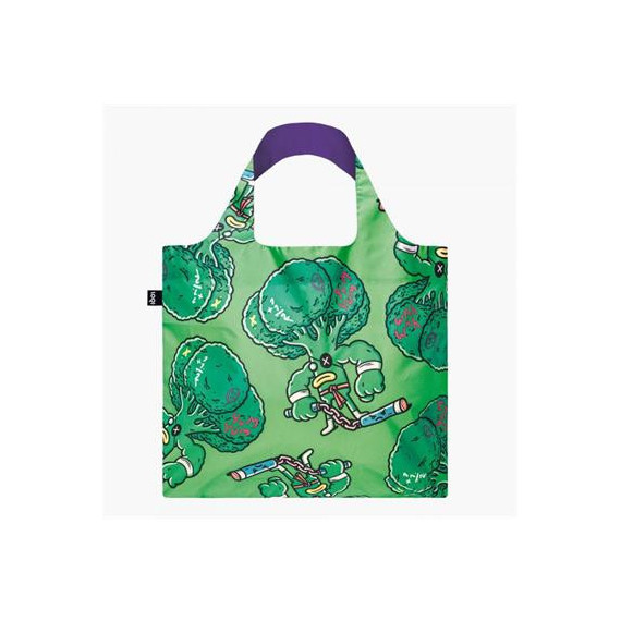 LOQI Br.eg Bolsa Plegable Brosmind Eat Your Greens 50X42CMS/ hasta 20KG
