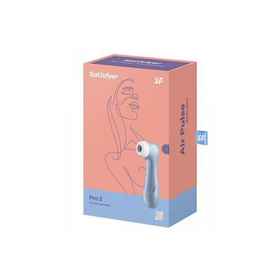 SATISFYER Pro 2 Azul Air Pulse Impermeable IPX7,MODO SILENCIO,11 Programas,recargable