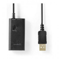 NEDIS BTTR100BK Transmisor de Audio BLUETOOTH para hasta 2 Auriculares con Entrada Jack 3.5