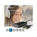 NEDIS BTTR100BK Transmisor de Audio BLUETOOTH para hasta 2 Auriculares con Entrada Jack 3.5