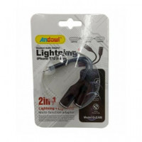 ANDOWL Adaptador Lightning/m a 2X Lightning/h Q-ZJ6B - Guanxe Atlantic Marketplace