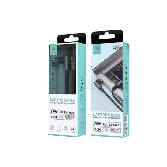 Ikrea Cable para Portatil Lenovo 65W 20V/3.25A 1.5MTRS WB1230  LALO