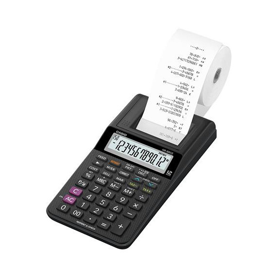 CASIO Calculadora Papel HR-8RCE 12 Digitos Conversion Euro