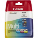 CANON Pixma Pack de 3 Tintas 526 Cyan,magenta,amarilla