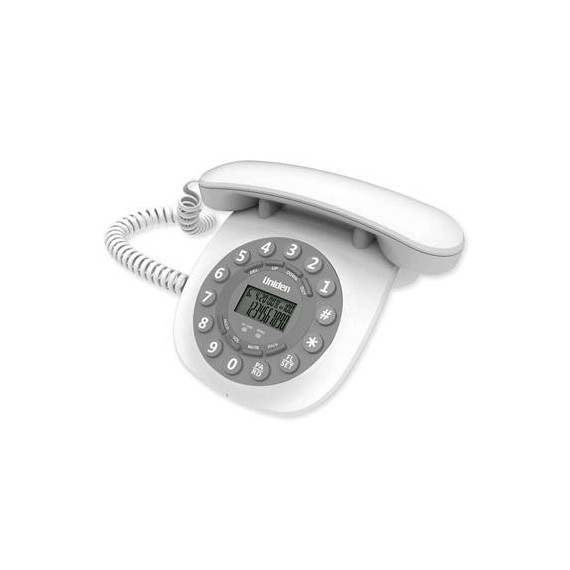 UNIDEN Telefono Sobremesa Vintage con Pantalla CE6601 Blanco