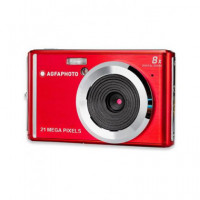 AGFAPHOTO Camara de Fotos Digital DC5200 Rojo 21MP 8X Zoom 2,4 Lcd