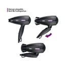 TM ELECTRON Secador de Pelo Viaje 1500W Plegable TMHD110 Negro