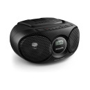 PHILIPS Reproductor Radio CD Portatil AZ215B Negro Aux In