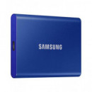 SAMSUNG Disco Duro Externo Ssd 1TB T7 Azul con Tipo C MU-PC1T0H/WW