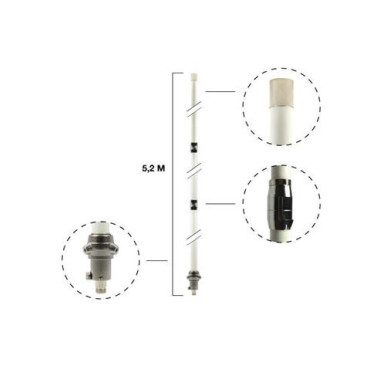 DIAMOND X-510N Antena de Fibra Vhf-uhf 5.2MT 8.3/11 Conector N