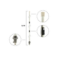 DIAMOND X-510N Antena de Fibra Vhf-uhf 5.2MT 8.3/11 Conector N