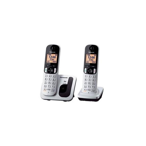 PANASONIC Telefono Inalambrico Duo KX-TGC212SPW Lcd 1.6" Gris y Negro