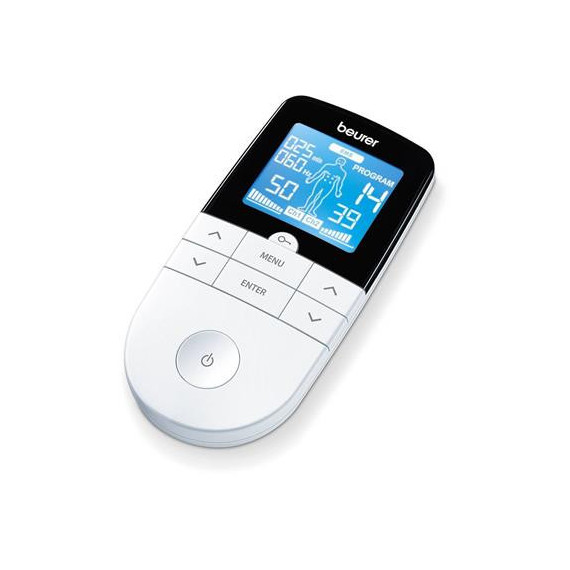 BEURER Electroestimulador Digital EM49 Tens APARATO3 en 1 4 ELECTRODOS/64 Programas/ems/masaje/tens
