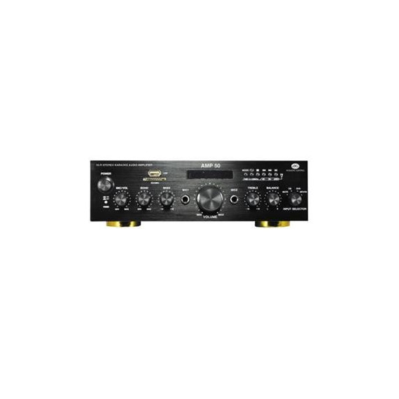 Ac Amplificador Estereo Hi-fi  Amp 50 con Radio MP3, Usb, Sd 2 Entradas de Micro Jack 6.3MM,25+25W  ACOUSTIC CONTROL