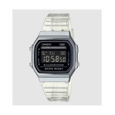 CASIO Coleccion A168XES-1BEF Reloj Digital Correa Resina Transparente, Fecha,cronometro, Alarma